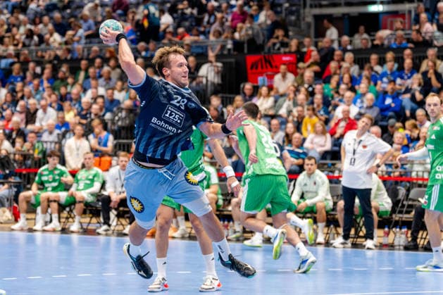 Düsseldorf, September 20, 2026, Handball, Men s, Opel Bundesliga, Matchday 5, 2026–2027 Bergische HC vs. Füchse Berlin, Tom Bergner (Bergische HC), 28 shots on goal