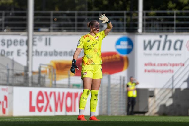 Rafaela Borggräfe Rafaela Borggraefe Bayer 04 Leverkusen, 12, Germany, Soccer, Google Pixel Women s Bundesliga, Matchday 5, 2026–2027, SC Freiburg vs. Bayer 04 Leverkusen, September 20, 2026, Dreisamstadion, Freiburg, Dreisamstadion, Baden-Württemberg, Germany Copyright: xArnexAmbergx