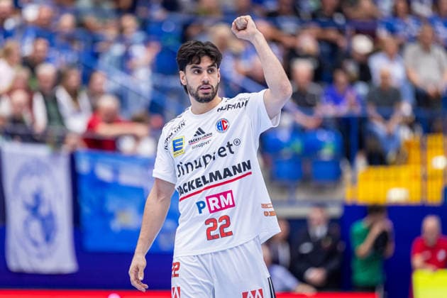 Eloy Morante Maldonado, HC Erlangen, 22, gesturing; GER, TBV Lemgo Lippe vs. HC Erlangen, Handball, 1st Bundesliga, Matchday 5, 2026–2027 season, September 20, 2026 GER, TBV Lemgo Lippe vs. HC Erlangen, Handball, 1st Bundesliga, Matchday 5, 2026–2027 season, September 20, 2026 Lemgo Copyright: xEibner-Pressefoto JanxRollingerx EP_JSK