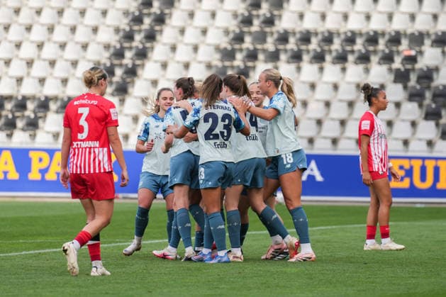 Google Pixel Women s Bundesliga: SC Freiburg vs. Bayer 04 Leverkusen, September 20, 2026—Cornelia Kramer of Bayer 04 Leverkusen celebrates the 1-1 goal, 7 Google Pixel Women s Bundesliga: SC Freiburg vs. Bayer 04 Leverkusen, Dreisamstadion, September 20, 2026 DFB and DFL regulations prohibit any use of photographs as image sequences and or quasi-video. Copyright: xBEAUTIFULxSPORTS Boscox