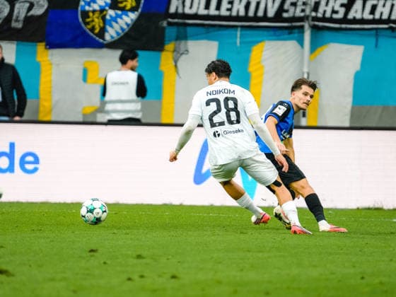 September 20, 2026, xwppx, Soccer 3rd Division, SV Waldhof Mannheim vs. Preußen Münster; Montell Ndikom of Preußen Münster on the attack