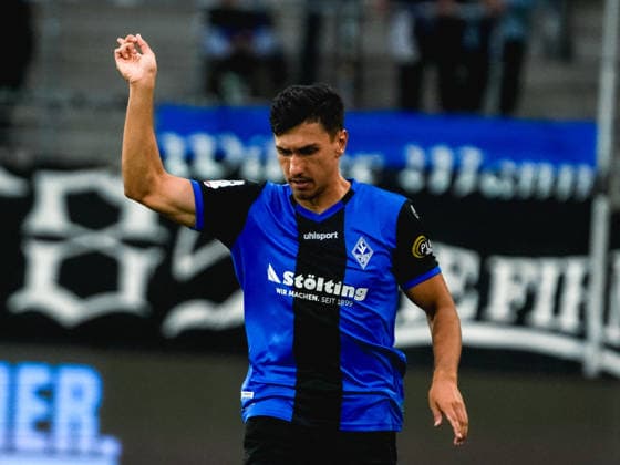 September 20, 2026, xwppx, Soccer 3rd Division, SV Waldhof Mannheim vs. Preußen Münster – Claudio Kammerknecht of SV Waldhof Mannheim is dissatisfied with a decision
