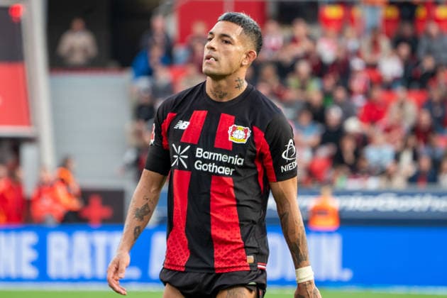 Germany 1 Bundesliga 2026–2027, Matchday 4, Bayer 04 Leverkusen vs. RB Leipzig, Saturday, September 20, 2026, BayArena Stadium, Leverkusen, North Rhine-Westphalia, Facundo Medina, Bayer 04 Leverkusen, 2 facial expressions, emotions, Leverkusen, BayArena Stadium, Leverkusen, Germany Copyright: xOrhanxHabashx