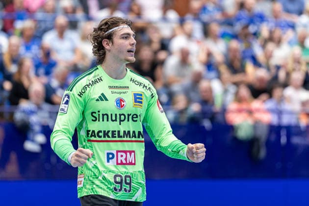 Tin Herceg, HC Erlangen, 99 celebrates GER, TBV Lemgo Lippe vs. HC Erlangen, Handball, 1st Bundesliga, Matchday 5, 2026–2027 season, September 20, 2026 GER, TBV Lemgo Lippe vs. HC Erlangen, Handball, 1st Bundesliga, Matchday 5, 2026–2027 season, September 20, 2026 Lemgo Copyright: xEibner-Pressefoto JanxRollingerx EP_JSK
