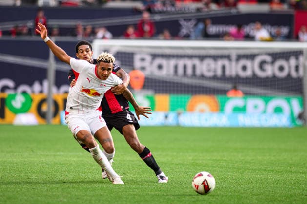LEVERKUSEN, GERMANY - 20 SEPTEMBER, 2026: Antonio Nusa, Jarell Quansah - The Bundesliga match Bayer 04 Leverkusen vs. RB Leipzig at BayArena.  Copyright: xVitaliixKliuievx