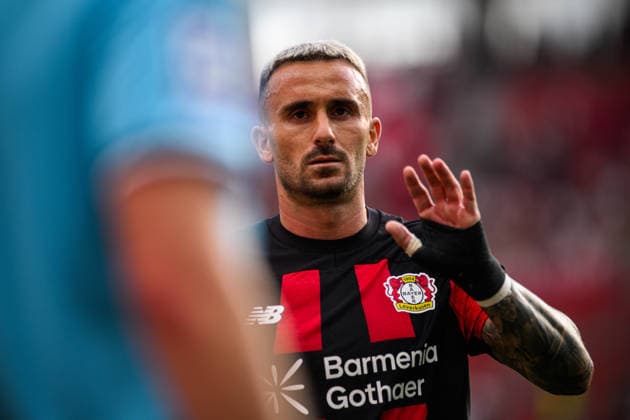LEVERKUSEN, GERMANY - 20 SEPTEMBER, 2026: Aleix Garcia - The Bundesliga match Bayer 04 Leverkusen vs. RB Leipzig at BayArena.  Copyright: xVitaliixKliuievx