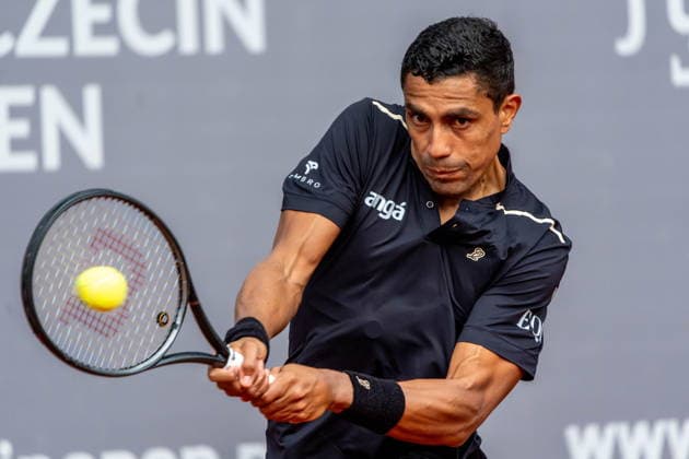 Szczecin 20.09.2026 Tenis Invest In Szczecin Open 2026 final --- Tennis Invest In Szczecin Open 2026 final: Nikolas Sanchez Izquierdo - Thiago Monteiro N Z Thiago Monteiro Fot. Marcin Jasinski Arena Akcji NEWSPIX.PL --- newspix.pl 