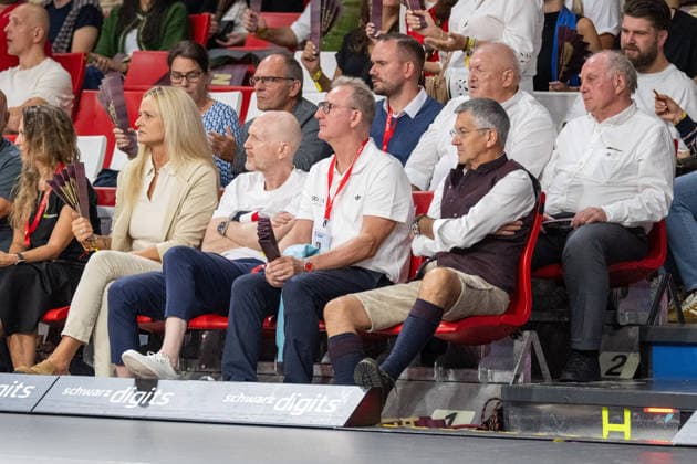Uli Hoeness, member of the supervisory board of FC Bayern München e.V. and honorary president of FC Bayern; club president Herbert Hainer, FC Bayern München; 1 Vice President, Prof. Dr. Dieter Mayer of FC Bayern Munich; Matthias Sammer, soccer executive, FC Bayern Basketball BMA365 Bamberg Baskets, BBL, Matchday 1, September 20, 2026, Munich, Bavaria, Germany Copyright: xkolbert-press UlrichxGamelx