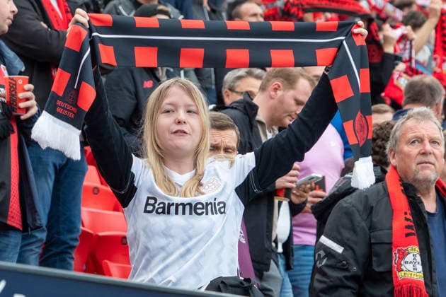 Germany Bundesliga 1 2026–2027, Matchday 4, Bayer 04 Leverkusen vs. RB Leipzig, Saturday, September 20, 2026, BayArena Stadium, Leverkusen, North Rhine-Westphalia, fans, fan, flags, ultras, joy, Leverkusen, BayArena Stadium, Leverkusen, Germany Copyright: xOrhanxHabashx