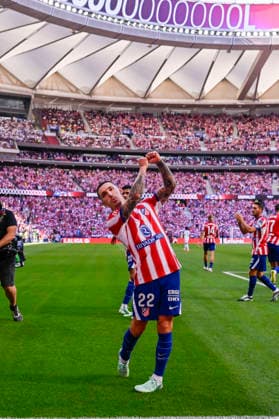 September 20, 2026, Madrid, Madrid, Spain: ALEJANDRO GRIMALDO of Club Atletico de Madrid celebrates a goal during the match between ATLETICO DE MADRID Vs REAL MADRID CF, part of Matchday 7 of the 2026-27 Spanish Primera DivisioÂ³n season, played at the Riyadh Air Metropolitano in Madrid, Spain. Madrid Spain - ZUMAc312 20260920_zsp_c312_010 Copyright: xOscarxManuelxSanchezx