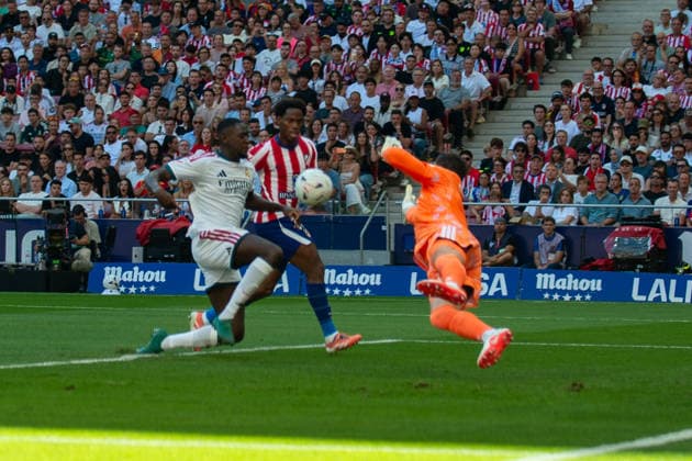 RECORD DATE NOT STATED 20th September 2026; Riyadh Air Metropolitano, Madrid, Spain; Spanish La Liga Football, Atletico Madrid versus Real Madrid; Thibaut Courtois of Real Madrid AdelinaxCobos