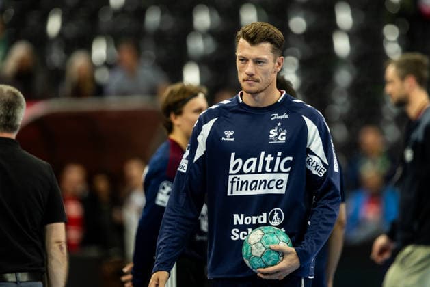 Opel HBL SG Flensburg Handewitt vs. Handball Club Hamburg, September 26, 2020: Emil Jakobsen, No. 31, of SG Flensburg Handewitt during warm-ups for the Opel HBL match between SG Flensburg Handewitt and Handball Club Hamburg at the GGW Arena on September 26, 2020 Copyright: xBEAUTIFULxSPORTS MarioxM.xKobergx