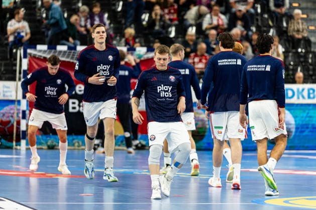 Opel HBL SG Flensburg Handewitt vs. Handball Club Hamburg, September 20, 2026: The Handball Club Hamburg team during the warm-up for the Opel HBL match between SG Flensburg Handewitt and Handball Club Hamburg at the GGW Arena on September 20, 2026 Copyright: xBEAUTIFULxSPORTS MarioxM.xKobergx
