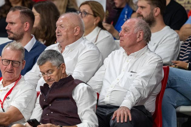 Uli Hoeness, member of the supervisory board of FC Bayern München e.V. and honorary president of FC Bayern, FC Bayern Basketball BMA365 Bamberg Baskets, BBL, Matchday 1, September 20, 2026, Munich, Bavaria, Germany Copyright: xkolbert-press UlrichxGamelx
