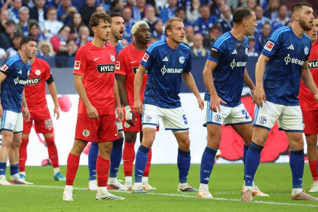 September 20, 2026, xrekx, Soccer, Bundesliga 1, FC Schalke 04 vs. SV Elversberg, Maurice Krattenmacher, SV 07 Elversberg. DFL and DFB regulations prohibit any use of photographs as image sequences and or quasi-video. Gelsenkirchen