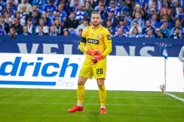 German Soccer Bundesliga 2026–2027, Matchday 4: FC Schalke 04 vs. SV Elversberg, Veltins Arena, Gelsenkirchen; Nicolas Kristof, SV Elversberg, 20 Copyright: xJOERANxSTEINSIEKx