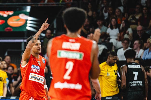 Neu Ulm, Germany, September 20, 2026 Michael Rataj of ratiopharm Ulm gestures during the Basketball Bundesliga game between ratiopharm Ulm and MHP Riesen Ludwigsburg at the ratiopharm Arena on September 20, 2026, in Neu Ulm, Germany. Photo by Harry Langer, DeFodi Images. ratiopharm Arena, Germany, September 26, 2026. Michael Rataj of ratiopharm Ulm gestures during the Basketball Bundesliga game between ratiopharm Ulm and MHP Riesen Ludwigsburg in Neu Ulm on September 20, 2026 at the ratiopharm Arena, Germany. Photo by Harry Langer, DeFodi Images. Photo by Harry Langer, DeFodi Images