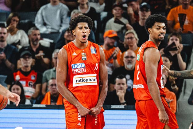 Neu Ulm, Germany, September 20, 2026: Meissa Faye of ratiopharm Ulm gestures during the Basketball Bundesliga game between ratiopharm Ulm and MHP Riesen Ludwigsburg at the ratiopharm Arena on September 20, 2026, in Neu Ulm, Germany. Photo by Harry Langer, DeFodi Images. ratiopharm Arena, Germany, September 26, 2026: Meissa Faye of ratiopharm Ulm gestures during the Basketball Bundesliga match between ratiopharm Ulm and MHP Riesen Ludwigsburg in Neu Ulm on September 20, 2026 at the ratiopharm Arena, Germany. Photo by Harry Langer, DeFodi Images. Photo by Harry Langer, DeFodi Images