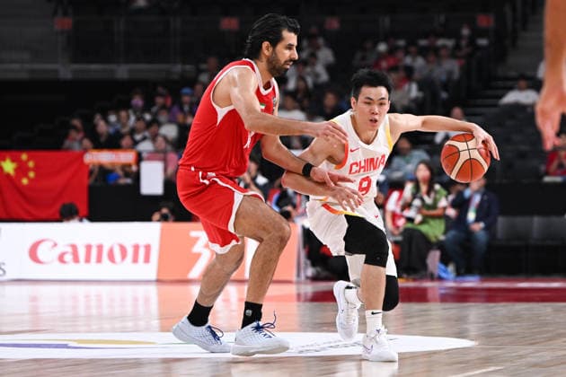 Iran v China - 20th Asian Games Aichi-Nagoya NAGOYA, JAPAN - SEPTEMBER 20: PANG Zhenglin 9 of China competes during the Basketball Men s Bronze Medal match between Team Iran and Team China on day one of the 20th Asian Games Aichi-Nagoya at Aichi International Arena on September 20, 2026 in Nagoya, Aichi, Japan. Stringer Anadolu Nagoya Japan. Editorial use only. Please get in touch for any other usage.  Copyright: x2026xAnadoluxStringerx