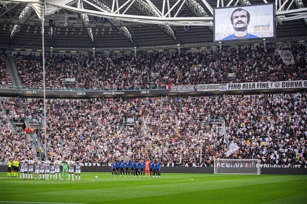 observe a minute of silence in honor of Mazzola during the Serie A soccer match between Juventus and Atalanta at the Allianz Stadium in Turin, north west Italy - Sunday, September 20, 2026. - Soccer .  Copyright: xMarcoxAlpozzi LaPressex
