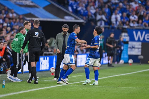 September 20, 2026, Soccer, 2026–2027 Season, Bundesliga, FC Schalke 04 vs. SV Elversberg, Ron Schallenberg, FC Schalke 04, Satoshi Tanaka, FC Schalke 04, xRHR, PHOTO YYx Copyright: KROEGER RHR-FOTOx RHR-FOTO YY