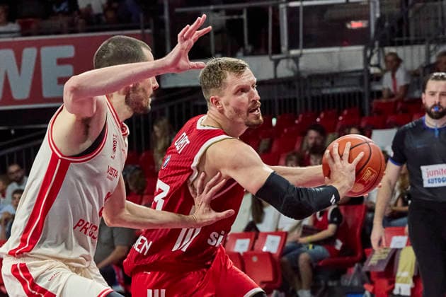 German Basketball Bundesliga (BBL), FC Bayern Munich Basketball vs. BMA365 Bamberg Baskets, Munich FC Bayern Basketball, Bamberg Baskets MBA365, September 20, 2026, at BMW Park in Munich, OBST Andreas, FC Bayern Basketball Shooting Guard (SG) No. 13, FCBB13, Sportworld Munich, BMW Park, Bavaria, Germany