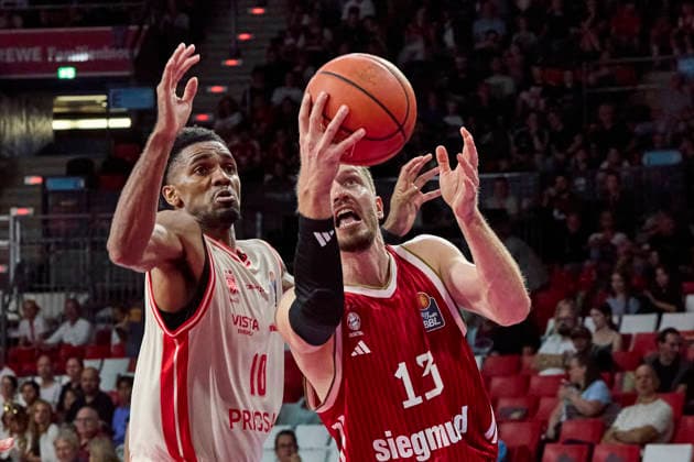 German Basketball Bundesliga (BBL), FC Bayern Munich Basketball vs. BMA365 Bamberg Baskets, Munich FC Bayern Basketball, Bamberg Baskets MBA365, September 20, 2026, in Munich at BMW Park, Sportworld Munich, BMW Park, Bavaria, Germany
