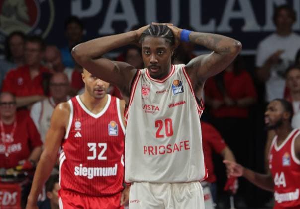 Disappointing performance by Bamberg s 20 WARD Basketball, Bundesliga, Bayern Munich vs. Bamberg Baskets, on September 20, 2026, in Munich, Germany. Source: Copyright Credit Oryk HAIST xx