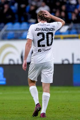 Ryan Johansson Münster, 20, player for SC Preußen Münster, cutout, full body, single image, single photo, action, looking disappointed, disappointment, frustration, pessimistic, September 20, 2026, Mannheim, Germany, soccer, 3. Liga, SV Waldhof Mannheim vs. SC Preußen Münster, DFB and DFL regulations prohibit any use of photographs as image sequences and or quasi-video xozx