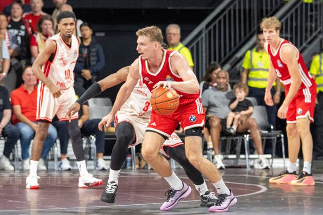 Justus Hollatz 21 FC Bayern Basketball, FC Bayern Basketball BMA365 Bamberg Baskets, BBL, Matchday 1, September 20, 2026, Munich, Bavaria, Germany Copyright: xkolbert-press UlrichxGamelx