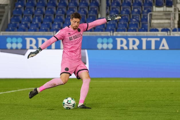 Germany Soccer 3rd Division 2026–2027, Matchday 7: SV Wehen Wiesbaden vs. MSV Duisburg at Brita Arena, Wiesbaden; Florian Stritzel (SVW), 16 on the ball Copyright: xTobiasxWentzellx
