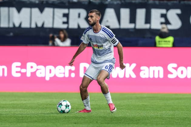 Sports, Soccer, 3rd Division, 2026–2027 Season, Matchday 7: SV Wehen Wiesbaden vs. MSV Duisburg, September 20, 2026, BRITA Arena, Rasim Bulic (MSV Duisburg), 6, Wiesbaden, BRITA Arena, Hesse, Germany