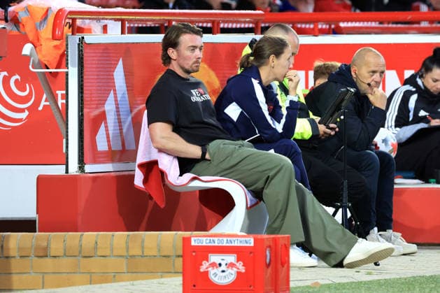 September 20, 2026, GER Germany, Soccer, Bundesliga 1, Women, 2026–2027, Alte Foersterei, 1. FC Union vs. RB Leipzig Head Coach Jonas Stephan, RB Leipzig, Leipzig coaching bench, 1. Bundesliga. DFB and DFL regulations prohibit any use of photographs as image sequences and or quasi-video. nordphoto GmbH, Engler, Berlin, Alte Foersterei Stadium, Berlin, Germany Copyright: xNordphotox xEnglerx