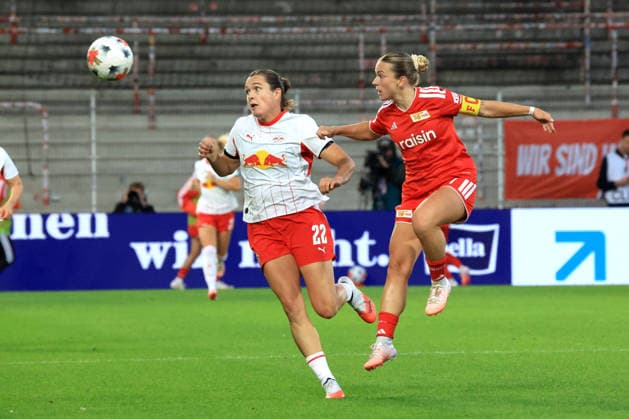 September 20, 2026, GER Germany, Soccer, Bundesliga 1, Women, 2026–2027, Alte Foersterei, 1. FC Union vs. RB Leipzig, Lisa Heiseler (C) 1. FC Union Berlin 7, Alieke Tuin RB Leipzig 22. DFB and DFL regulations prohibit any use of photographs as image sequences and or quasi-video. nordphoto GmbH, Engler, Berlin, Alte Foersterei Stadium, Berlin, Germany Copyright: xNordphotox xEnglerx