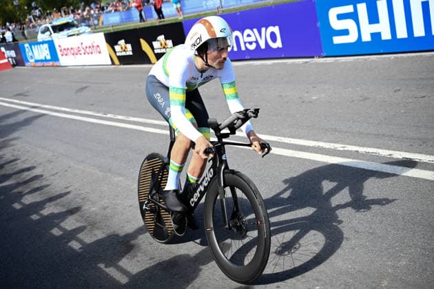 2026 UCI Road World Championships Picture by Simon Wilkinson SWpix.com - 20 09 2026 - Cycling - 2026 UCI Road World Championships - MontrÃ al, Canada - Men Elite Individual Time Trial (ITT) - Conor Leahy (Australia) MontrÃ al Avenue du Parc Canada Copyright: x xSWpix.comx(t axPhotographyxHubxLtd)xSimonxWilkinson SWpix.comx SWP-3521-0345