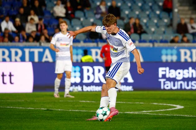 September 20, 2026, xavx, Soccer 3rd Division, SV Wehen Wiesbaden vs. MSV Duisburg: Frederik Christensen (MSV Duisburg) scores the goal to make it 0–3 against Wiesbaden