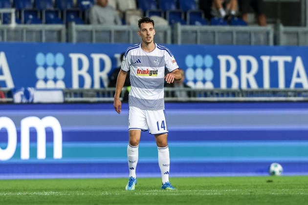 Sports, Soccer, 3rd Division, 2026–2027 Season, Matchday 7: SV Wehen Wiesbaden vs. MSV Duisburg, September 20, 2026, BRITA Arena, Conor Noß (MSV Duisburg), 14, Wiesbaden, BRITA Arena, Hesse, Germany