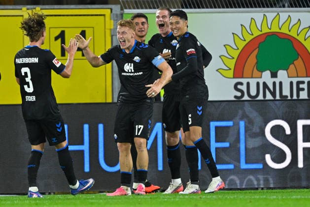 Paderborn, Home Deluxe Arena, September 26, 2020, GER, Men s, 1st Bundesliga, 2026–2027 Season, SC Paderborn 07 vs. TSG 1899 Hoffenheim. Image: DFL regulations prohibit any use of photographs as image sequences and or quasi-video. North Rhine-Westphalia, Germany