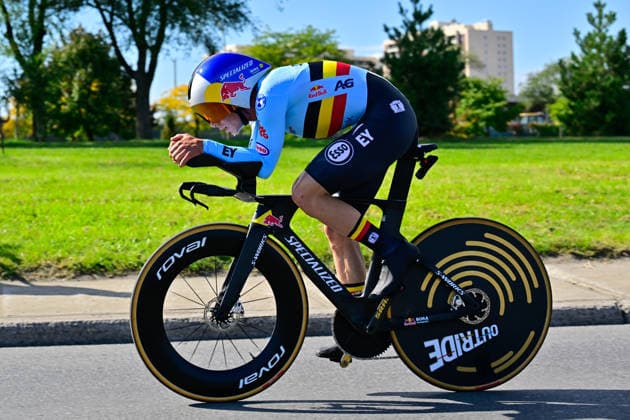 Remco EVENEPOEL ITT, Individual Time Trial, 2026 Road Cycling World Championships, Montreal; Remco EVENEPOEL, Belgium, Individual Time Trial (ITT), 39.2 km, 2026 UCI Road World Championships in Montreal, Canada. The Road World Championships mark the 99th edition of the annual global competition in road cycling. Individual Time Trial, UCI Road World Championships, Road Cycling World Championships