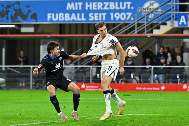 Paderborn, Home Deluxe Arena, September 26, 2020, GER, Men s, 1st Bundesliga, 2026–2027 season, SC Paderborn 07 vs. TSG 1899 Hoffenheim. Image: DFL regulations prohibit any use of photographs as image sequences and or quasi-video. North Rhine-Westphalia, Germany