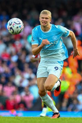 20th September 2026; Etihad Stadium, Manchester, England; Premier League Football, Manchester City versus Sunderland; Erling Haaland of Manchester City RogerxEvans