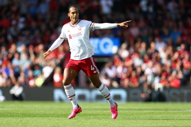 Bournemouth, England, 20th September 2026. Virgil van Dijk of Liverpool during the AFC Bournemouth vs Liverpool Premier League match at the Vitality Stadium, Bournemouth. Picture credit should read: Paul Terry Sportimage EDITORIAL USE ONLY. No use with unauthorised audio, video, data, fixture lists, club league logos or live services. Online in-match use limited to 120 images, no video emulation. No use in betting, games or single club league player publications. SPI_063_PT_Bournemouth_Liverpool SPI-5013-0061