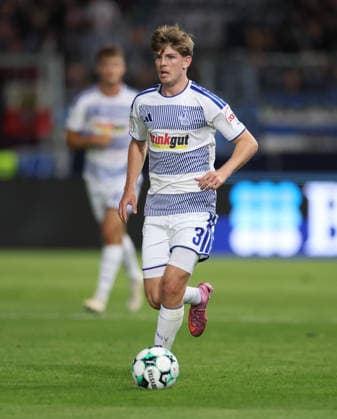 September 20, 2026, Soccer 3rd Division, SV Wehen Wiesbaden vs. MSV Duisburg, from left: Frederik Christensen (MSV Duisburg). DFL and DFB regulations prohibit any use of photographs as image sequences and or quasi-video. xdcx Copyright: HMBxMedia Claus