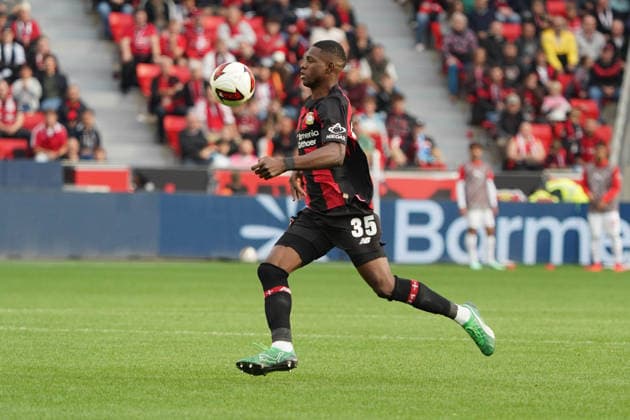 Leverkusen Soccer, 2026–2027 Bundesliga Season: Bayer 04 Leverkusen vs. RB Leipzig, September 20, 2026, BayArena, Leverkusen; Christian Michel Kofane, Bayer 04 Leverkusen in action, still image