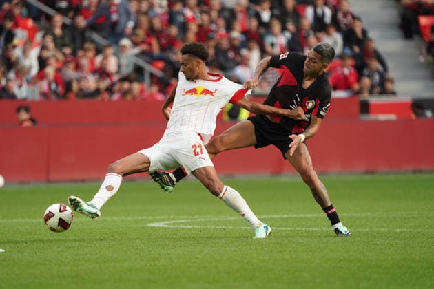 Leverkusen Soccer, 2026–2027 Bundesliga Season: Bayer 04 Leverkusen vs. RB Leipzig, September 20, 2026, BayArena, Leverkusen; Stephan Gomis, RB Leipzig,