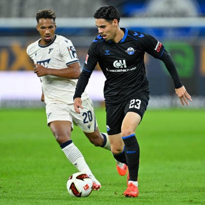 Paderborn, Home Deluxe Arena, September 26, 2020, GER, Men s, 1st Bundesliga, 2026–2027 season, SC Paderborn 07 vs. TSG 1899 Hoffenheim. Image: DFL regulations prohibit any use of photographs as image sequences and or quasi-video. North Rhine-Westphalia, Germany