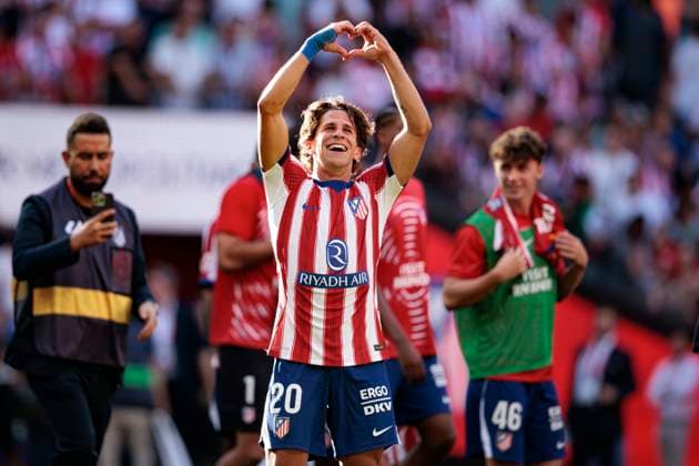 LaLiga EA SPORTS 2026 2027 - Atletico de Madrid and Real Madrid CF: Madrid, Spain - 20 Sep 2026 Giuliano Simeone (Atletico de Madrid) seen in action during LaLiga EA SPORTS 2026 2027 game between teams of Atletico de Madrid and Real Madrid CF. Final Score: Atletico de Madrid 2-1 Real Madrid CF. Madrid Spain Copyright: xMaciejxRogowskix xSOPAxImagesx Maciej-Rogowski-1452364