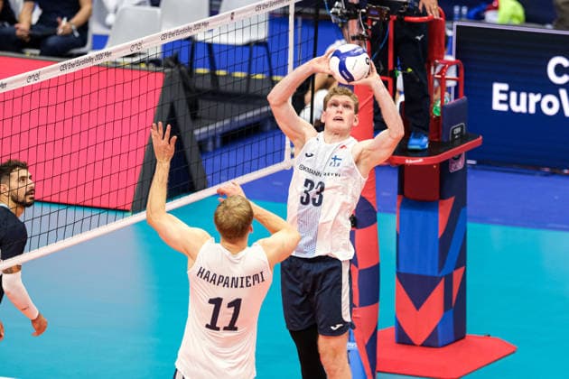 September 20, 2026, Turin, Italy: Fedor Ivanov of Finland seen in action during the Final Eight of the CEV Enel EuroVolley 2026 Men s match between Finland and Greece at PalaVela. Finland wins against Greece with a score 3-2. Turin Italy - ZUMAs197 20260920_aaa_s197_609 Copyright: xDavidexDixLallax