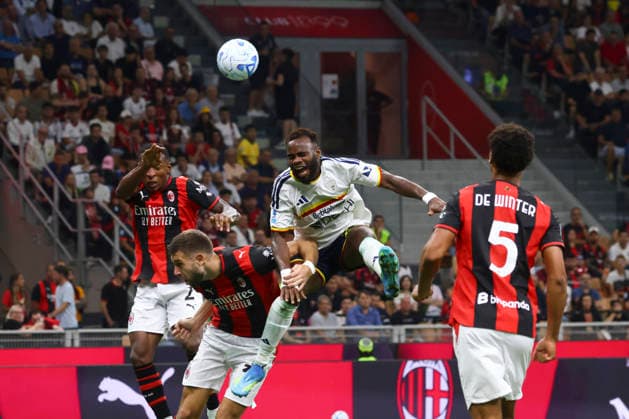 AC Milan v US Lecce - Serie A 2026 27 Joel Monteiro in action during the Serie A match between AC Milan and US Lecce at Giuseppe Meazza in Milan, Italy, on September 20, 2026. Milano Milano Italy  Copyright: xMairoxCinquettix originalFilename:cinquetti-acmilanv260920_np81X.jpg