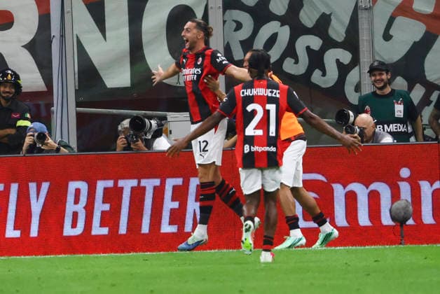 AC Milan v US Lecce - Serie A 2026 27 Adrien Rabiot celebrates a goal during the Serie A match between AC Milan and US Lecce at Giuseppe Meazza in Milan, Italy, on September 20, 2026. Milano Milano Italy  Copyright: xMairoxCinquettix originalFilename:cinquetti-acmilanv260920_npiVW.jpg